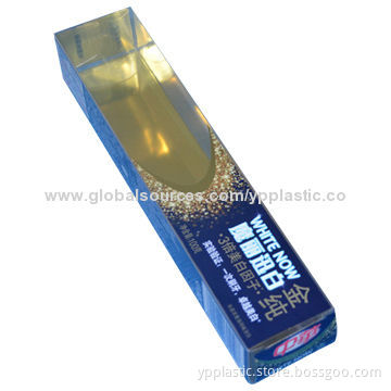 Plastic foldable box for toothpaste